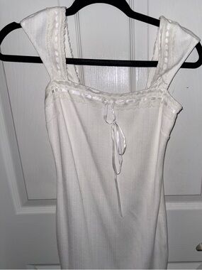 Forever 21 Ivory Lace-Trim Slip